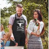 MoonWorks BBQ Apron for Men with Saying Fleisch ist mein