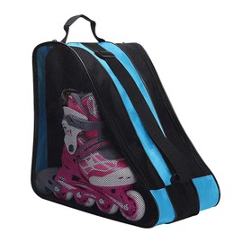 Roller Skate Boot Bag Kids Storage Bag 3 Layer Design Portable Waterproof Durable Shoulder Bag Ice Skate Packsack Mesh Breathable Inline Skate Shoe Storage Case for Boys Girls Kids Sports Bag 2 Colors