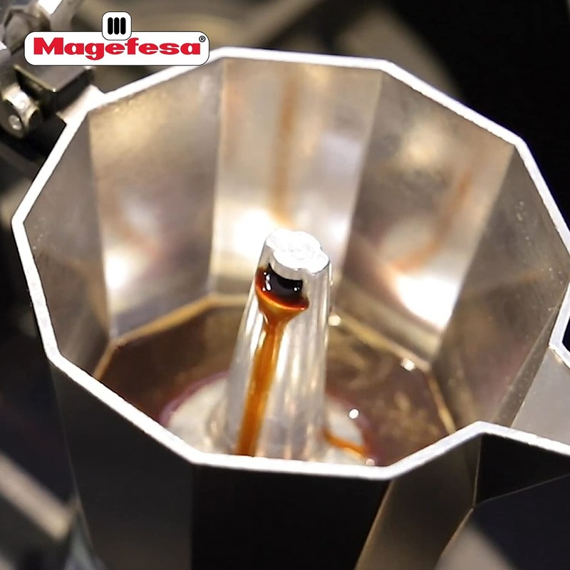MAGEFESA 01PACFKEB03 Kenia Noir Kaffeemaschine, 3 Tassen, aus emailliertem Aluminium,