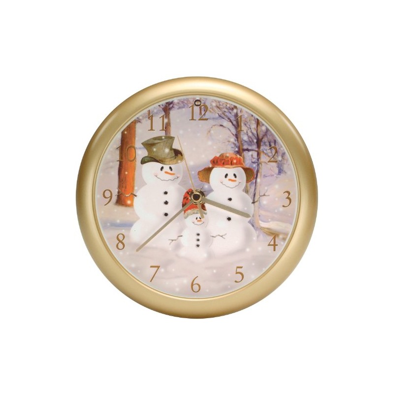 Snow Family Musical Christmas Carol Sound Clock - 8