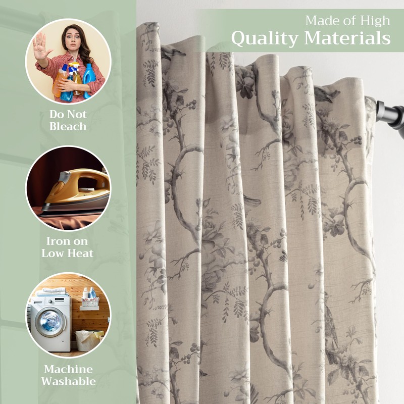 Maison d' Hermine Curtains for Living Room 100% Cotton 124