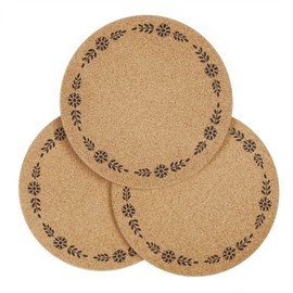 Round Cork Trivet Hot Pads for Kitchen Cork Trivets for Hot Dishes, Pots, Pans, Baking Sheets Cork Trivet Hot Pads for Hot Plates for Table, Countertop, Kitchen