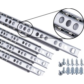 Stahlia Drawer Runners 4 Pieces (2 Pairs) Netting Height: 17 mm / Length 246 mm Partial Extension Roller Extension Ball Guide