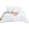 Imperial Rooms Single Duvet Cover Set Brushed Microfiber Plain White