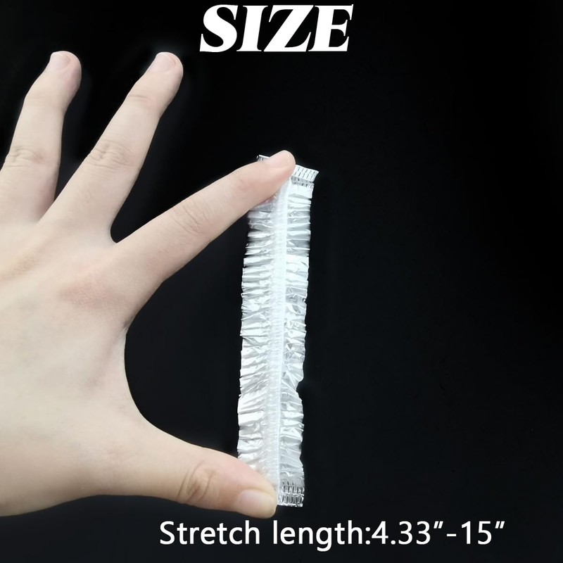 TIHOOD 200PCS Disposable Plastic Food Cover Wrap Elastic Food Lids