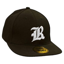 Morefaz Baseball Cap Caps Gotischen Buchstaben A-Z schwarz with Adjustable Strap Snapback Gothic Letters MFAZ Ltd (R)