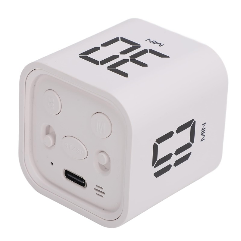 Cube Pomodoro Timer, Simple Rotating Productivity Timer Clock, 5 10