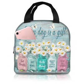 Nebcog Christian Insulated Lunch Bag Religious Lunch Box Gift for Women Inspirational Spiritual Jesus Bible Verses Lunch Bag Leakproof Reusable Cooler Tote for Office Work Picnic