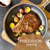 Cooksy 11 Inch Hexagon Surface Hybrid Stainless Steel Frying Pan
