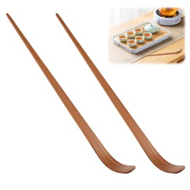 Pack of 2 Matcha Spoons Made of Bamboo, 18 cm Handmade Bamboo Scoop Spoon, Japanese Tea Spoon for Matcha Preparation, Smooth Matcha Spoon, 1G Matcha Measuring Spoon for Matcha, Tea, Coffee