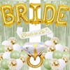 Sage Green Bachelorette Party Decorations Kit 40 inch Gold Bride