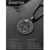 ADMETUS Libra Necklace for Men Black Zodiac Constellation Necklace Libra