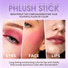 2PCS Cream Blush Stick pH-Activated,pH Blush Multi-Use for Eyes,Lips Cheeks