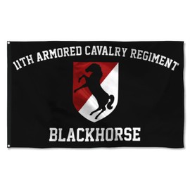 Fyon 11th Armored Calvary Regiment Flag 3x5Feet Blackhorse Flag Banner with 2 Brass Grommets