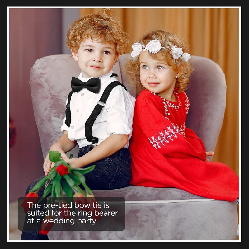 YASUOA Kids Bow Tie, Boy's Pre-tied Bow Tie Adjustable Neck
