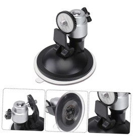 Operitacx 2pcs Mini Car Camera Bracket with Swivel and Tilt Suction Cup Mount Stand for Dashboard Windshield Roof Compact Camcorder Holder Silver for Vehicle Photography Random Color