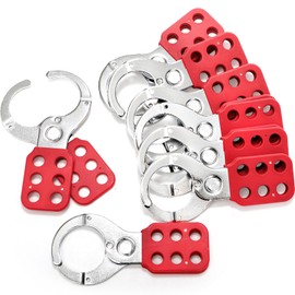 WUWEOT 8 Pack Lockout Tagout Hasp, 1-1/2" Tamper-Proof Padlock Hasp, Stainless Steel Lock Out Tag Out Hasp, Impact-Resistant Loto Hasp with Extended Jaw