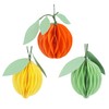 Gisela Graham Honeycomb Paper Citrus Fruit Decorations, Set of 3