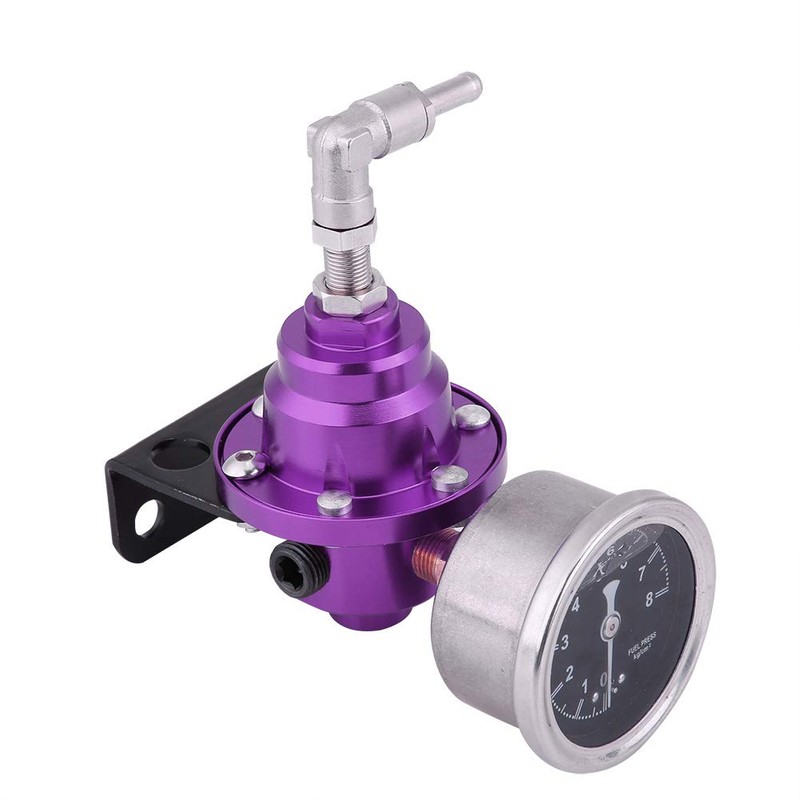 Fuel Pressure Regulator, Universal Aluminum Car 160psi Adjustable 1: 1