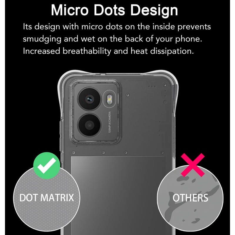 USTIYA Case for HMD Fusion 5G Clear TPU Four Corners