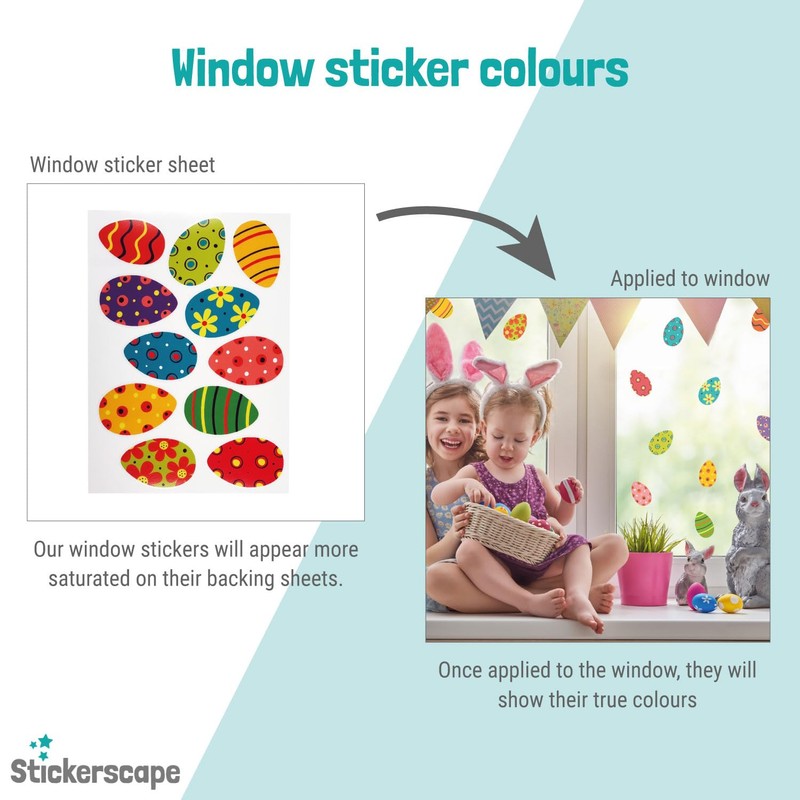 Stickerscape Easter Window Stickers (Little Chicks) | Easter Window Decal,