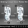 Blulu 4 Pcs Sliding Closet Door Roller Kit Wardrobe Wheels