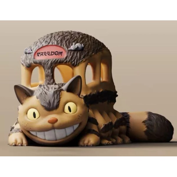 UNPAINTED My Neighbor Totoro Catbus 3d Printed Model Kit