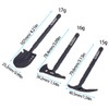 3PCS RC Decoration Tool Set,Black Metal Mini Shovel Axe Pickaxe