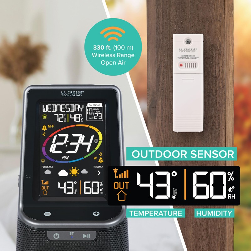 La Crosse Technology S87078 Color Wireless Weather Station with Bluetooth