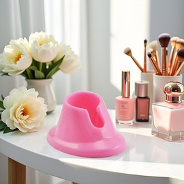 Pink Nail Polish Bottle Holder Soft Rubber Nail Polish Bottle Holder Anti-Spill Nail Polish Stand Display Manicure Tools Nail Art Polish