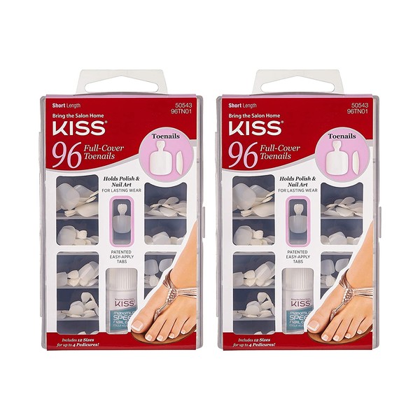 KISS 100 Acrylic Plain Nails (2 PACK, Toenails)