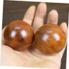FRCOLOR 2pcs Wooden Massage Balls Round Fitness Hand Exercise Balls
