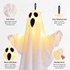LED Hanging Ghost for Halloween Decor – Light-Up Fabric Horror