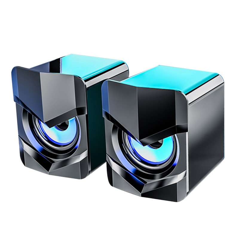 V-158 Mini Desktop Computer Speaker Super Bass Subwoofer 3.5mm Wired