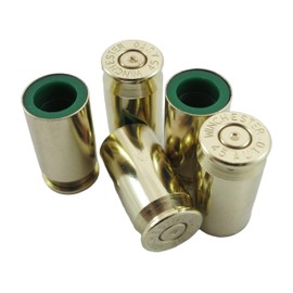 45 Caliber Bullet Shell Casing Universal Tire Valve Stem Caps - Set of 5 - Car SUV Truck Motorcycle Bike ATV (Brass)