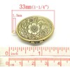 Art Nouveau Style Jean Carry Pattern Copper Patina Beauty Oval