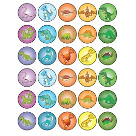 30 x Dinosaur Themed Edible Cupcake Toppers | Uncut on Wafer Sheet- Qty 30-1.5” each