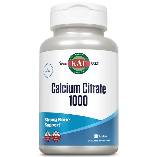 KAL Calcium Citrate, 1000 mg, 90 Tabs