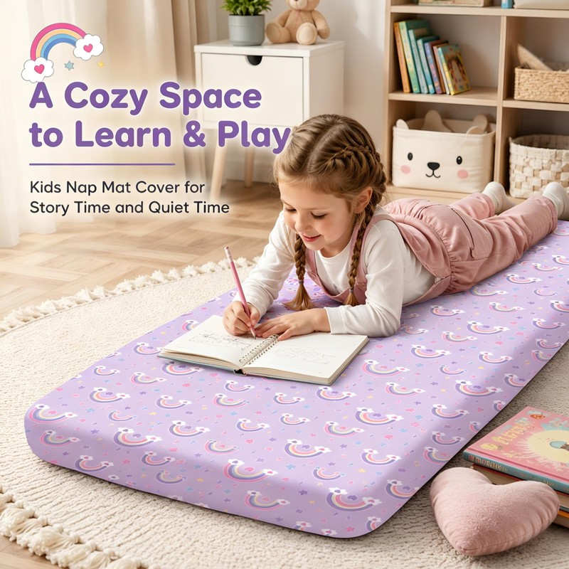 2 Pack Nap Mat Cover for Kindermat, 24” x 48”,