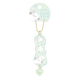 Coolia 94810 Key Chain & Mascot, Rolling Animal Yurakoro Acrylic Charm, Mint