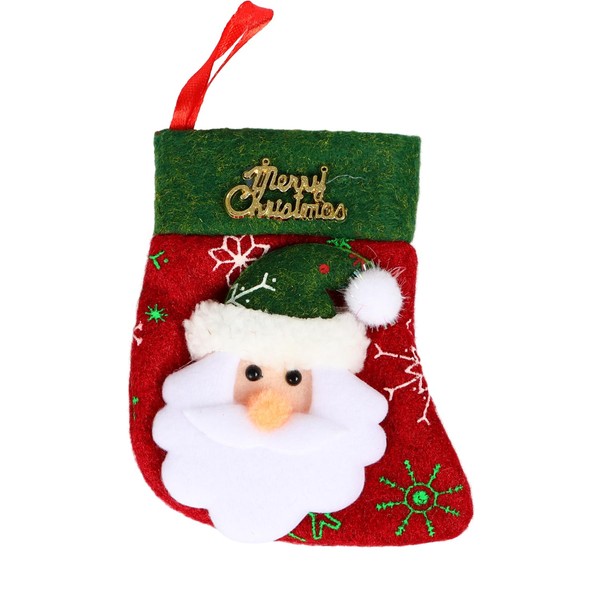 Ruibow Christmas Stocking Cartoon Santa Xmas Stockings Personalised Stockings Christmas Small Christmas Stockings for Kid Adults Xmas Stocking for Christmas Tree,Fireplace and Room Decoration