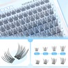 PHKERATA Wispy Lash Clusters Natural Eyelash Clusters 108 pcs Cluster