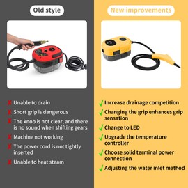 Handheld Steam Cleaner, High Pressure High Temperature Steam Cleaning Machine, Portable Steam Clean Tool, Steam Cleaner for Home, Furniture, Kitchen