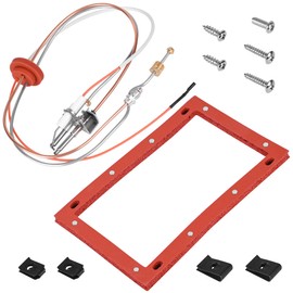 Upgraded SP20075 Pilot and Igniter Assembly Replacement Kit Compatible with Rheem, GE, Richmond Water Heater Pilot Assembly Natural Gas Water Heater Parts Including Burner Door Gasket
