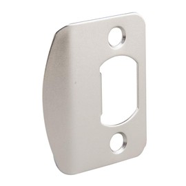 EZ-FLO 57864 Universal Door Strike Plate with Screws, 2-1/4 inch x 1-7/16 inch, Satin Nickel, 2 Pair