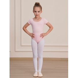 WEGETIT Leotards for Girls Gymnastics Toddler Ballet Leotard Girls Dance Shirts (Pink,4-6Years)
