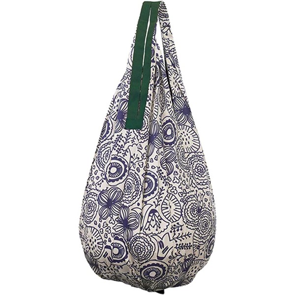 Marna S460F Shupatto Eco Bag, Compact Bag, Drop Shape, Foldable, (Instantly Foldable), Flower Pattern, Drop Shape