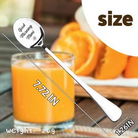 Grandmother Mimi Birthday Gifts for Gigi Grandma Good Morning Mimi Spoon for Grammy Retirement Gift for Mimi Granny Nana Ice Cream Spoon for Grandma Mimi Mothers Day Gifts from Grandkids Granddaughter