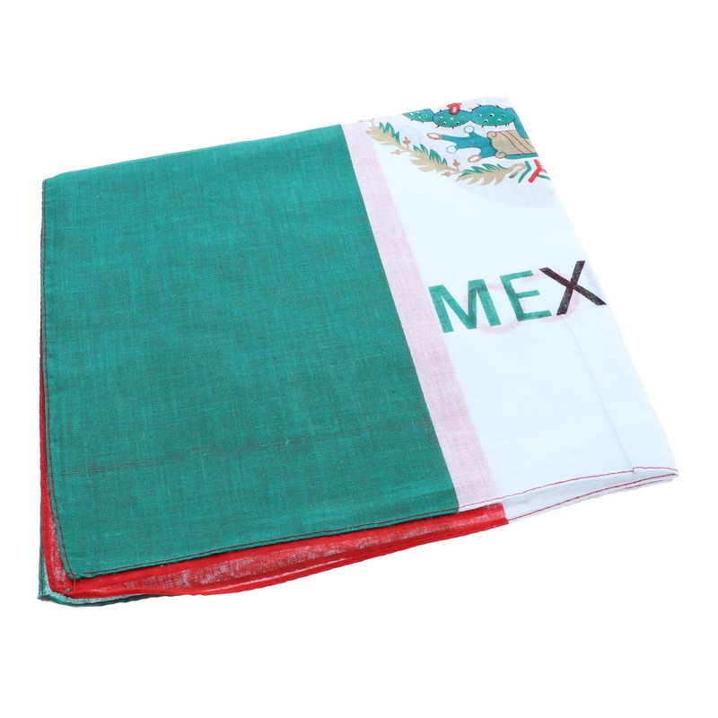 Motique Accessories Large Cotton Bandanas - Mexican Flag- (Mexico)