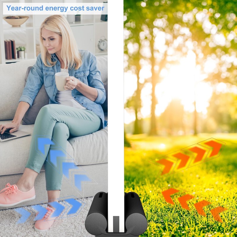 2 Pack Large Door Draft Stopper for Bottom of Doors